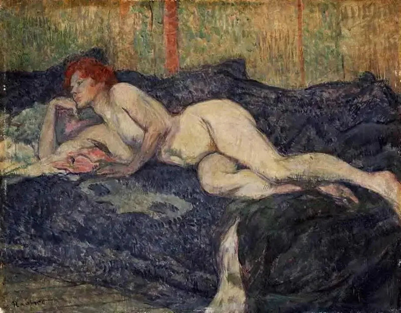 Nude Woman Lying on a Couch - Henri de Toulouse-Lautrec