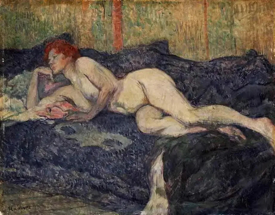 Nude Woman Lying on a Couch - Henri de Toulouse-Lautrec
