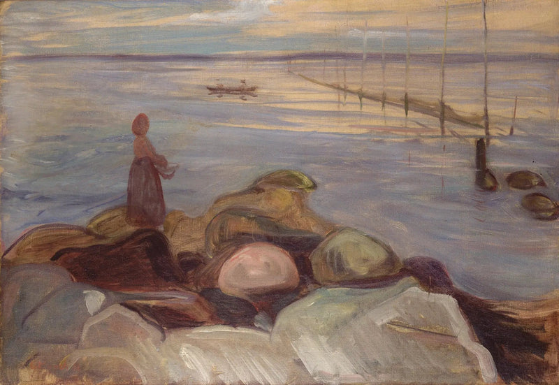 Woman by the Sea at Åsgardstrand - Edvard Munch