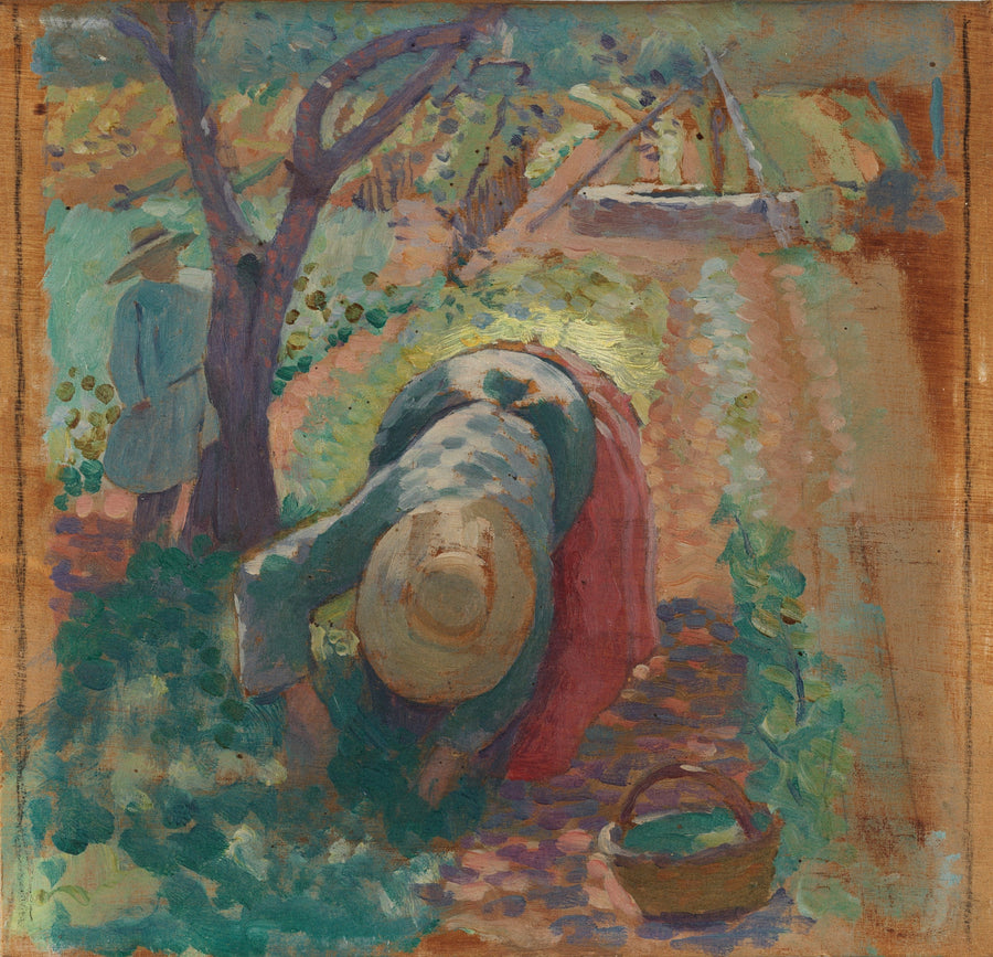 Woman harvesting vegetables - Henri-Edmond Cross