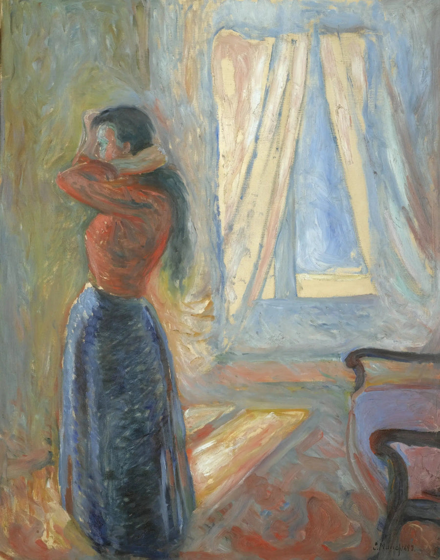 Woman Looking in the Mirror - Edvard Munch