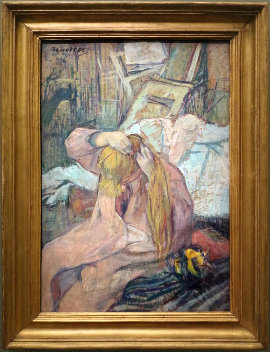Woman Combing Her Hair. The One Who Combs - Henri de Toulouse-Lautrec