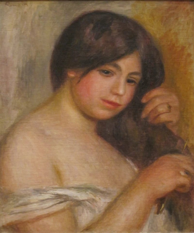 Woman Combing Her Hair - Pierre-Auguste Renoir
