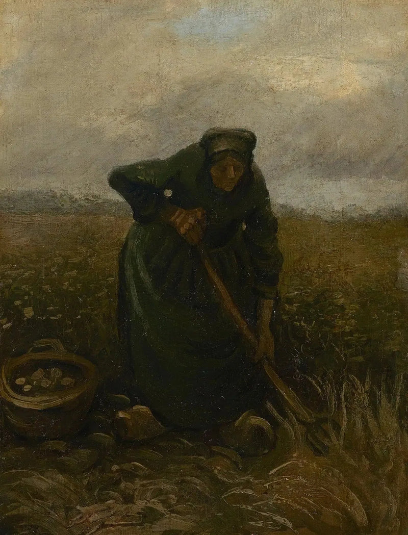 Woman Lifting Potatoes - Vincent van Gogh