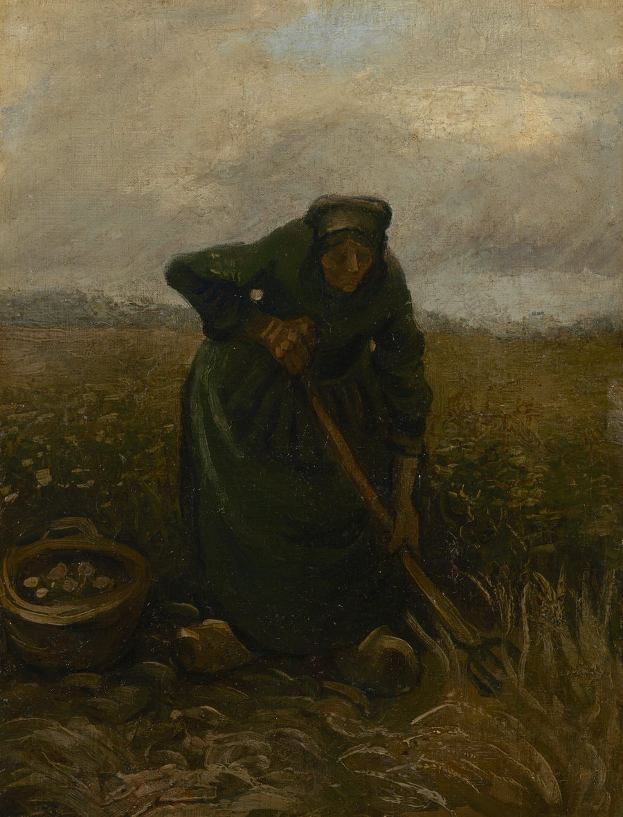 Woman Lifting Potatoes - Vincent van Gogh