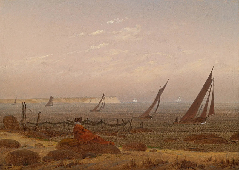 Woman on the Beach of Rügen - Caspar David Friedrich
