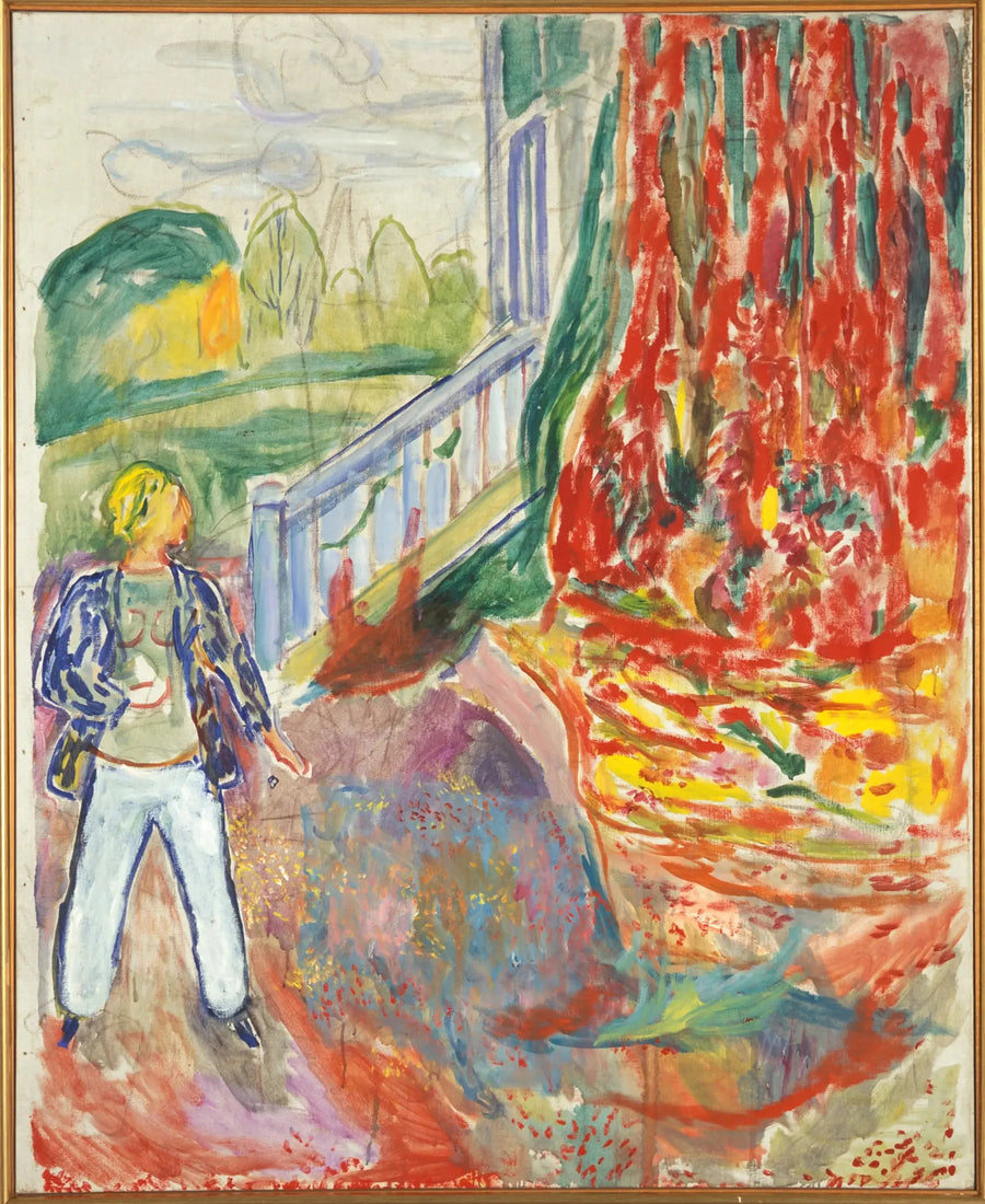 Woman on the Veranda Steps - Edvard Munch