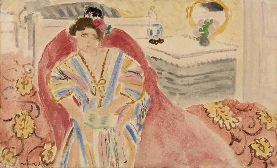 Woman on a Red Sofa (Woman on a Red Sofa) - Henri Matisse