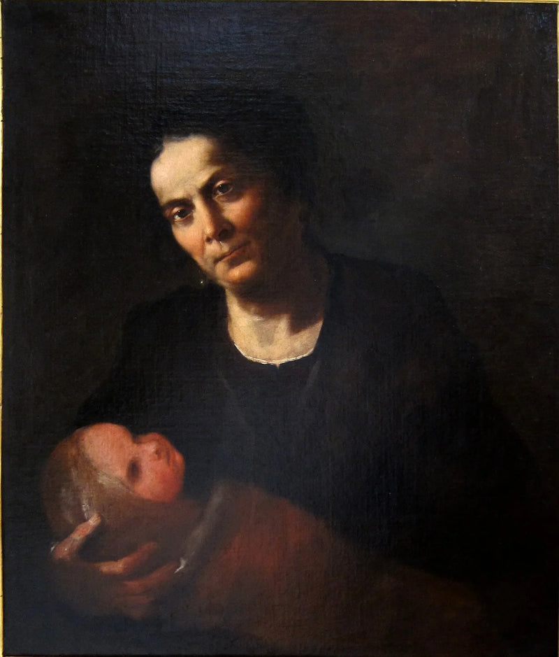 Woman holding a child - Luca Giordano
