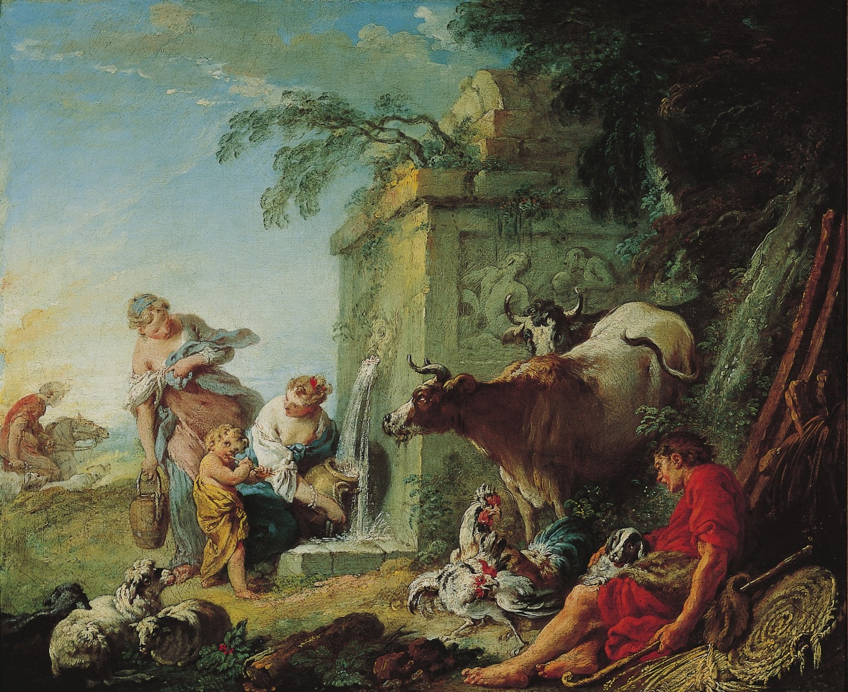 Women at the Fountain - François Boucher