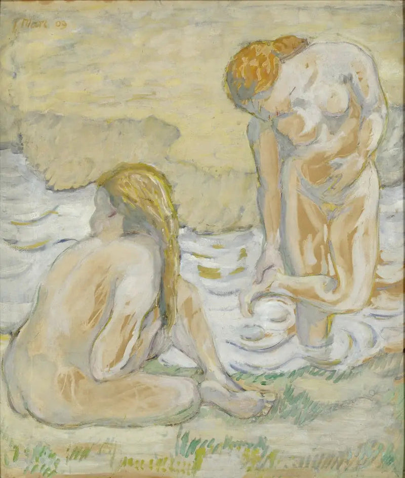 Women at Bath (Nude Composition II) - Franz Marc