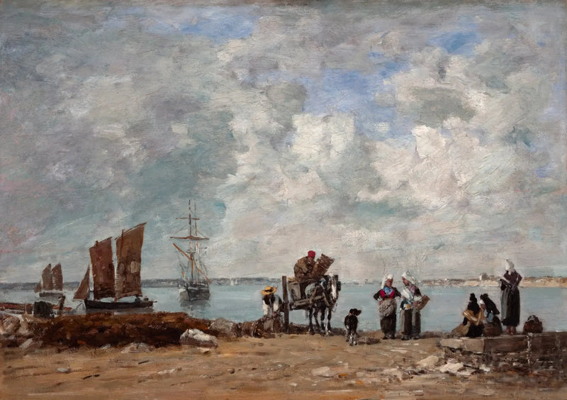 Fisherwomen by the Sea - Eugène Boudin