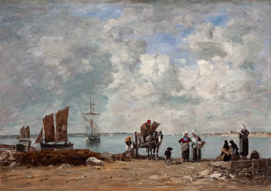 Fisherwomen by the Sea - Eugène Boudin