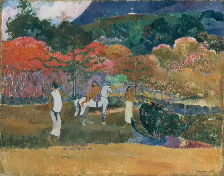 Women and White Horse - Paul Gauguin