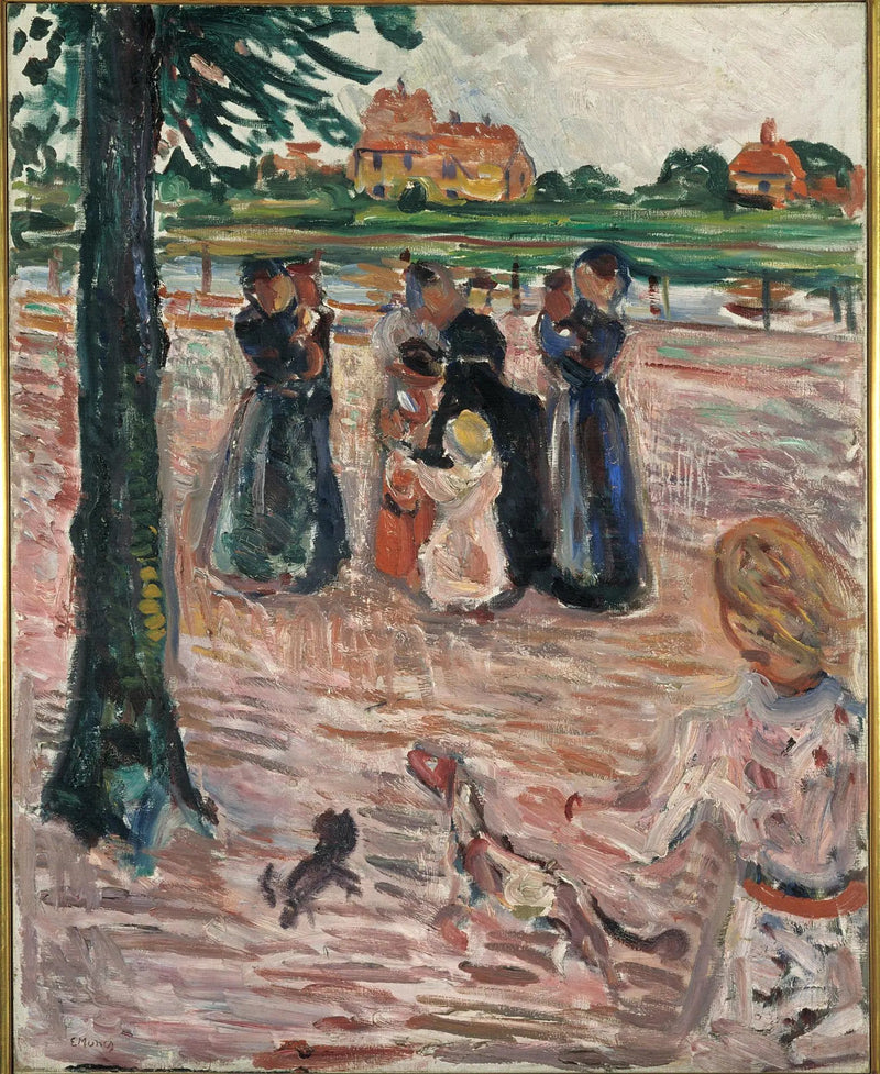 Women and Children at Warnemünde - Edvard Munch