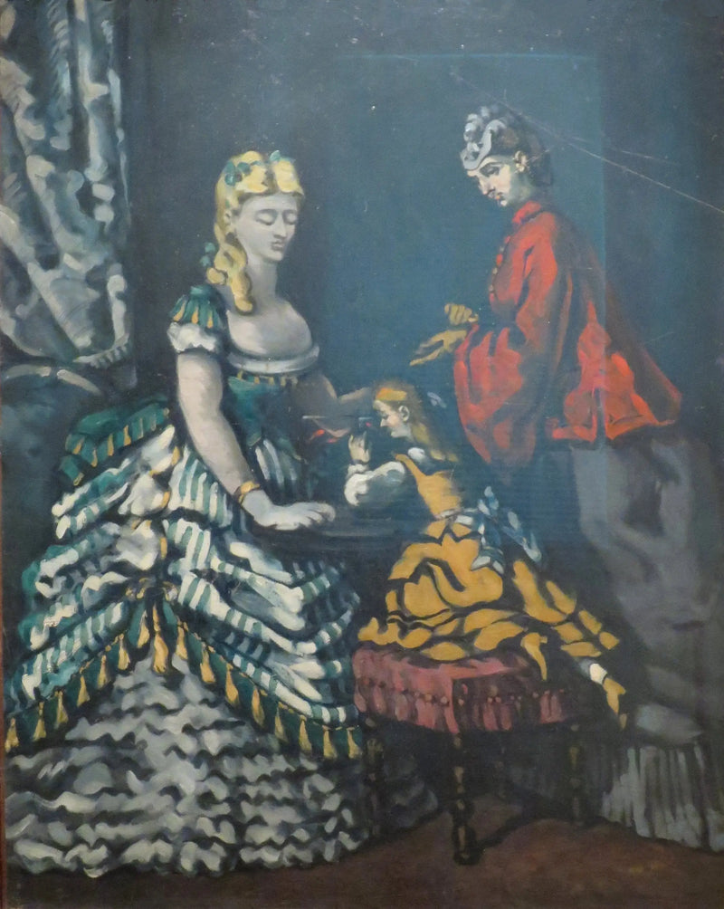 Women and little girl in an interior - Paul Cézanne