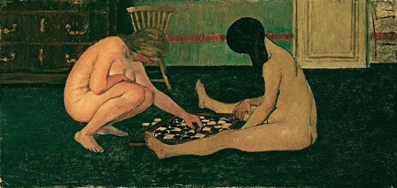 Nude Women Playing Checkers - Félix Vallotton