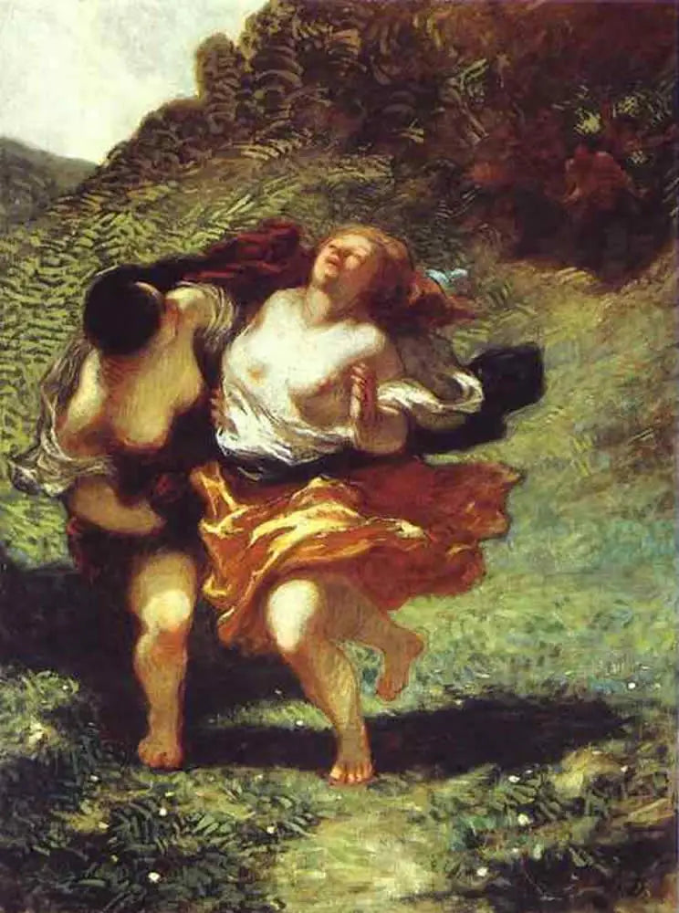 Women Chased by Satyrs - Honoré Daumier
