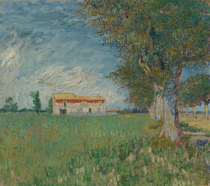 Farm in a Wheat Field - Vincent van Gogh