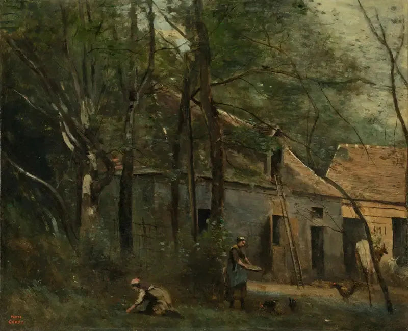 Farm in the Forest - Jean-Baptiste Camille Corot