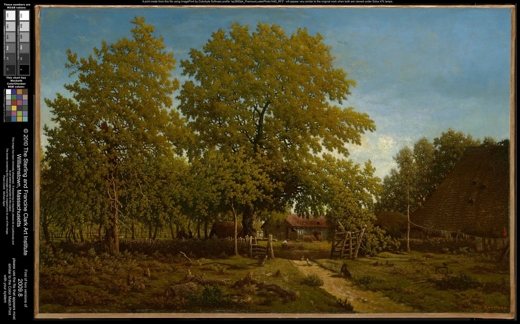 Ferme dans les Landes - Théodore Rousseau image 1 copie peinte à la main à l’huile