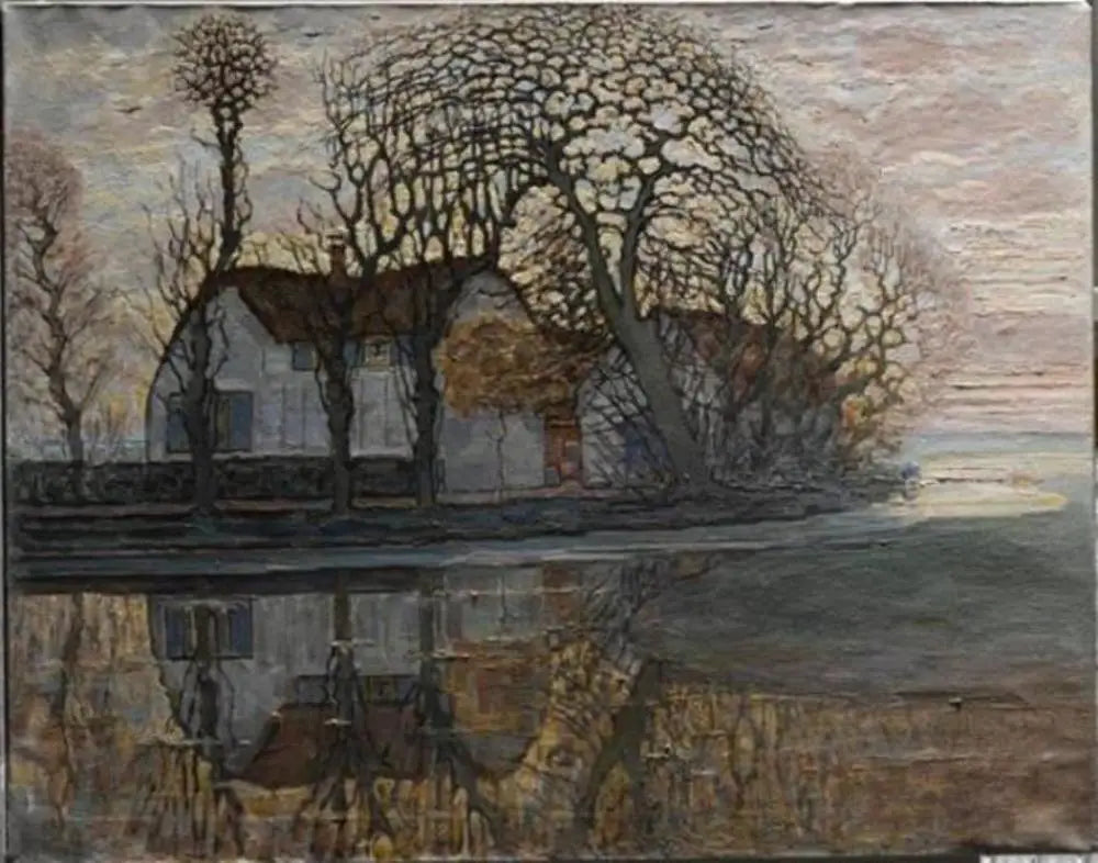 Reproduction du tableau « Ferme près de Duivendrecht - Piet Mondrian » par Alpha Reproduction en peinture à l’huile