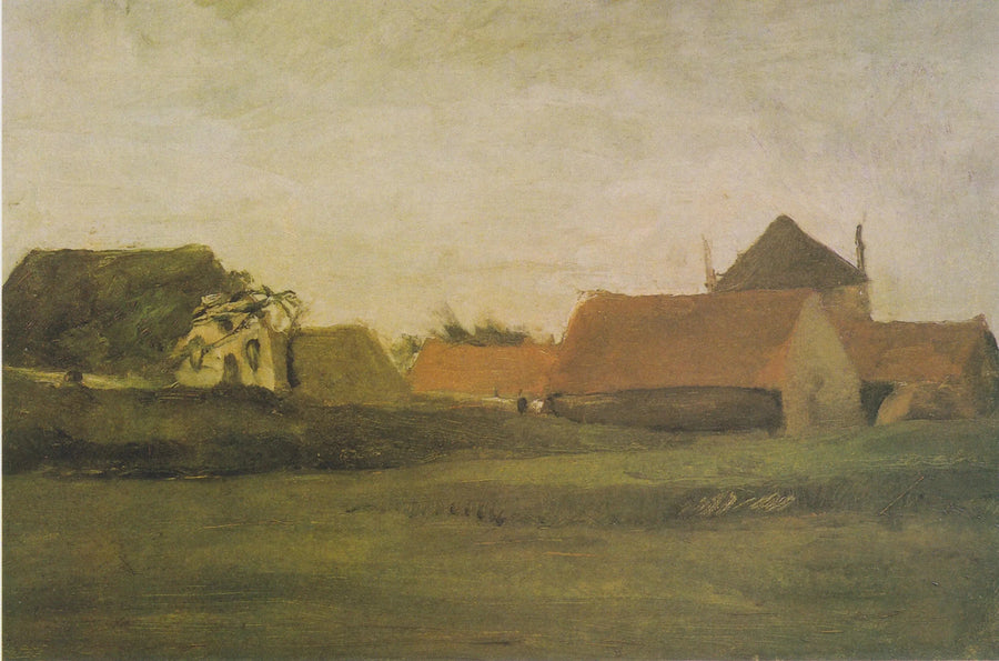 Farms in Loosduinen near The Hague at Dusk - Vincent van Gogh