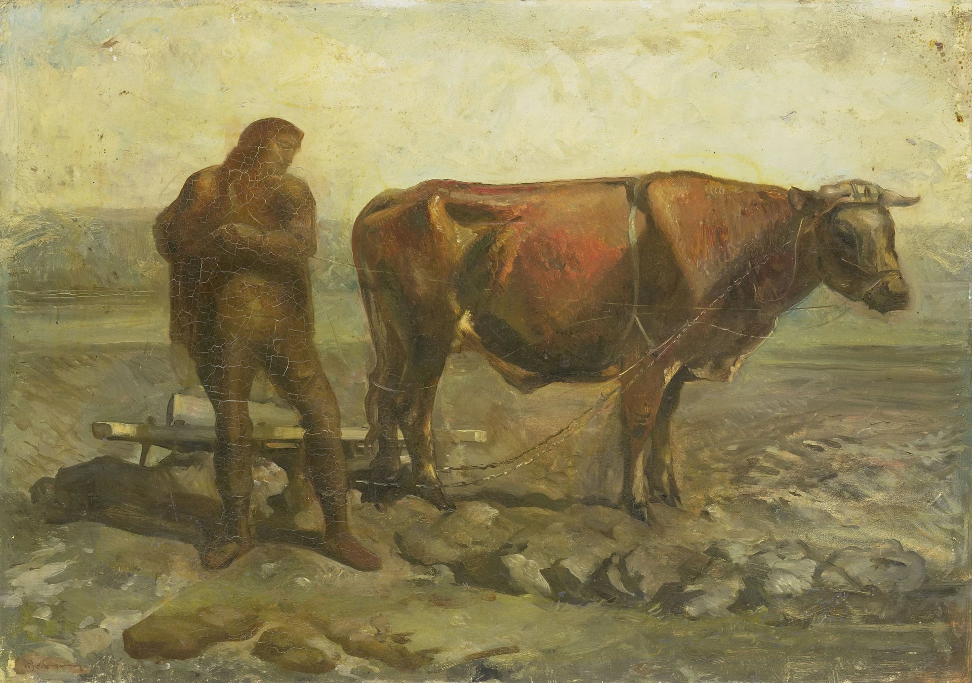 Fermier labourant - Willem van Konijnenburg