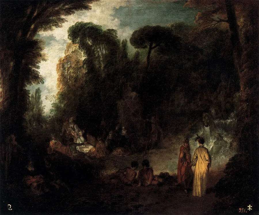 Celebration in a Park - Antoine Watteau