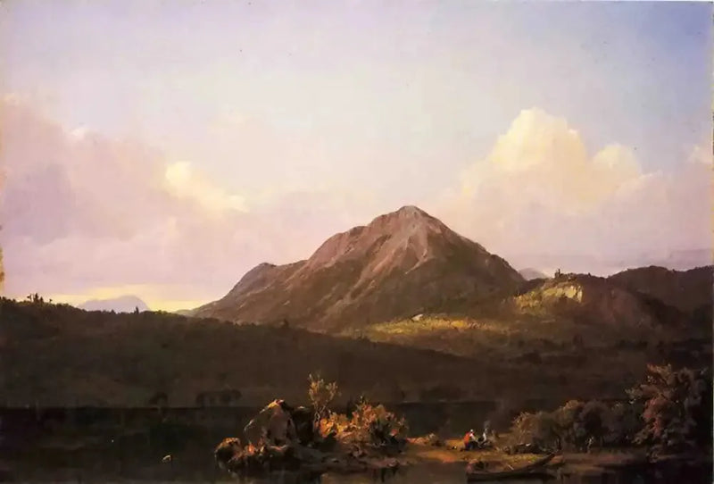 Campfire in the Maine Wilderness - Frederic Edwin Church