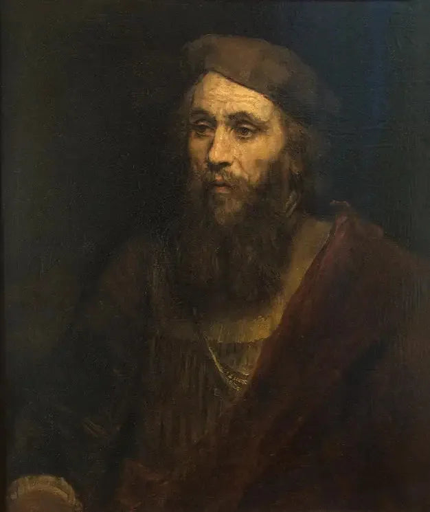 Half-length figure of a man with a beard and beret - Rembrandt