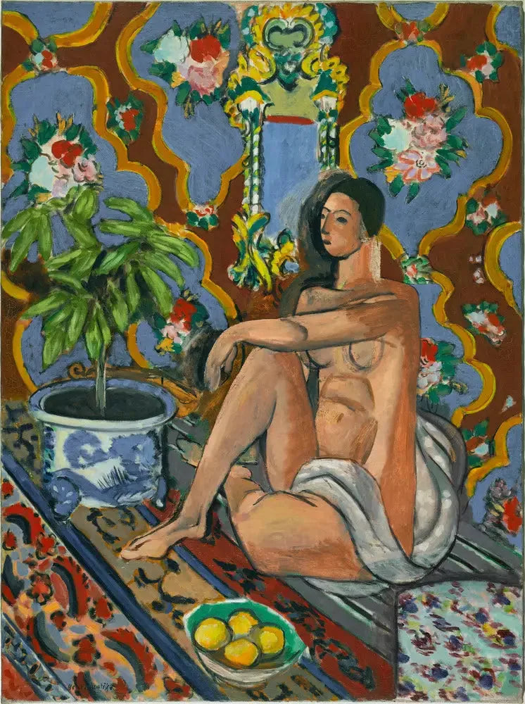 Decorative figure on ornamental background - Henri Matisse