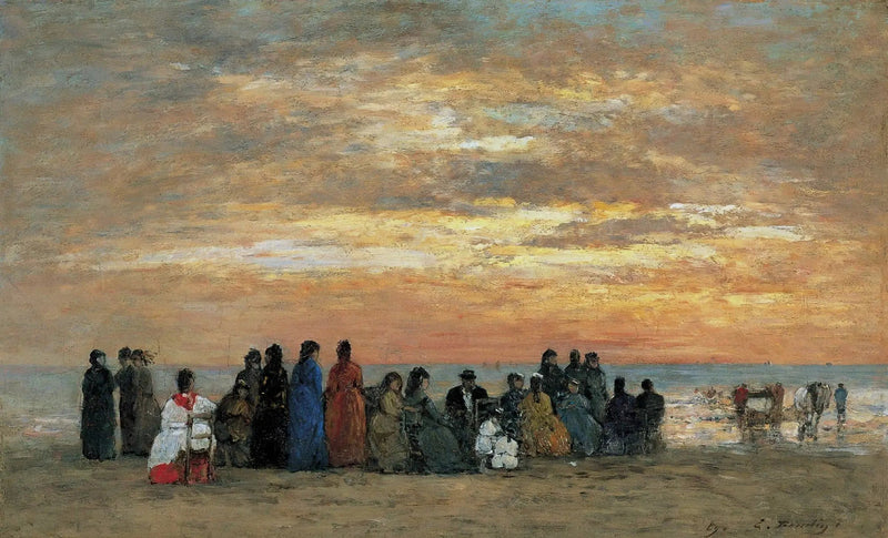 Figures on the Beach at Trouville - Eugène Boudin