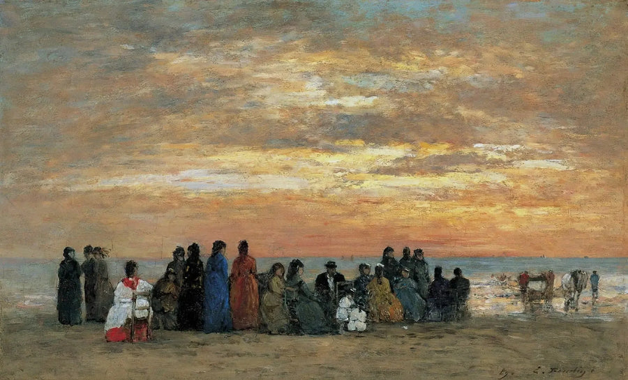 Figures on the Beach at Trouville - Eugène Boudin