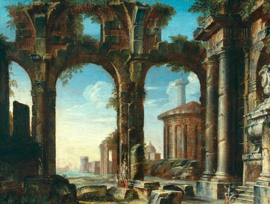 Figures dans les ruines classiques - Giovanni Paolo Panini - Alpha Reproduction