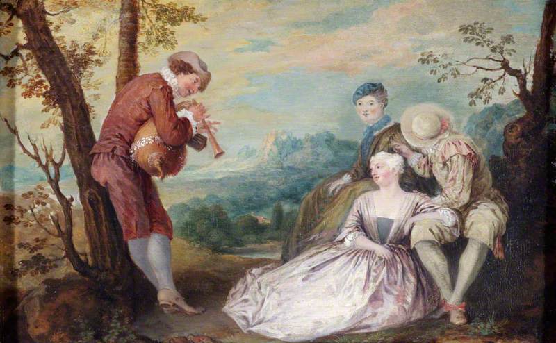 Figures dans un paysage arcadien - Antoine Watteau