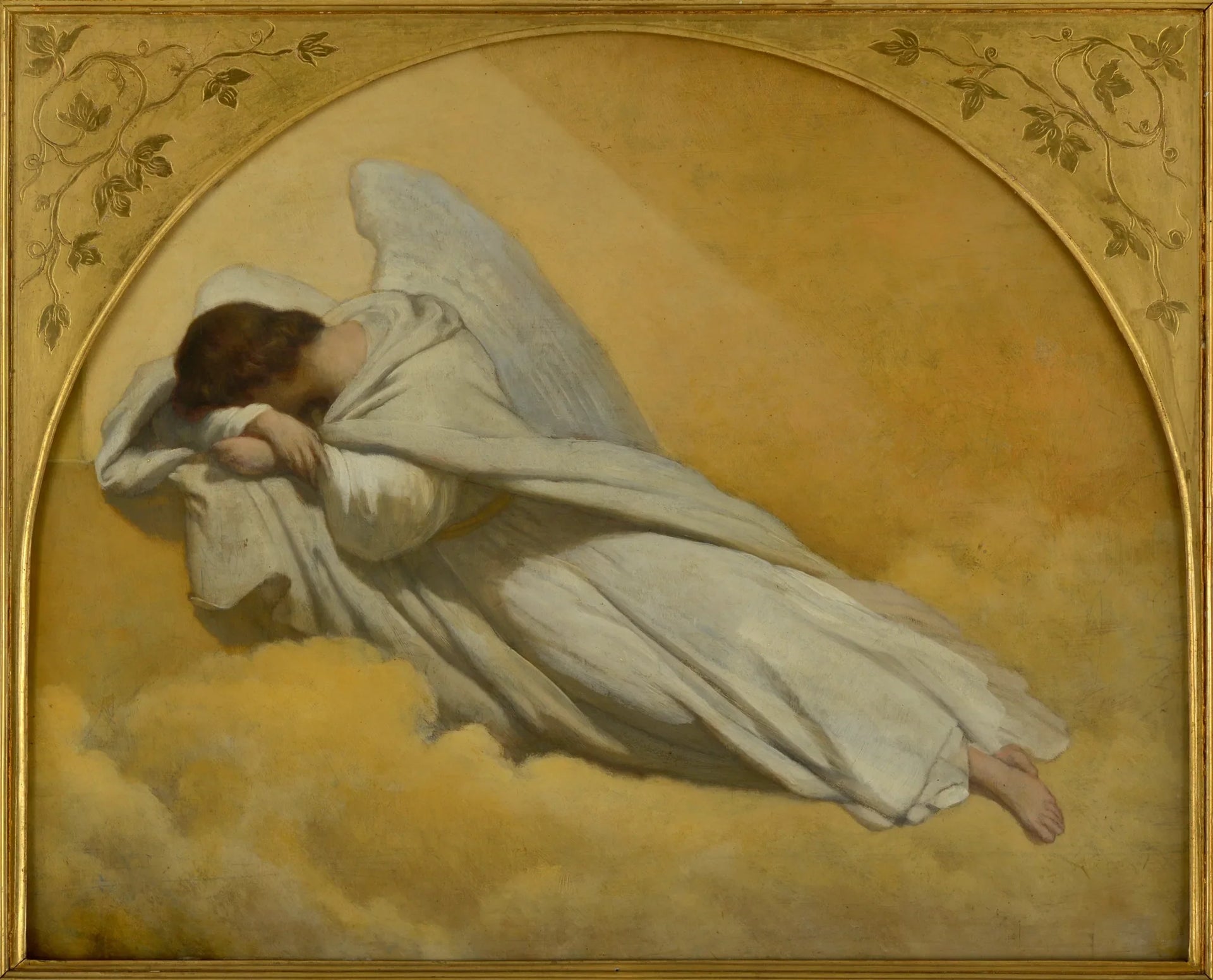 Figuur van een treurende engel - Ary Scheffer image 1 reproduction artisanale de tableau