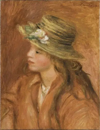 Filet au chapeau de paille - Pierre-Auguste Renoir image 1 tableau peint à l’huile sur toile