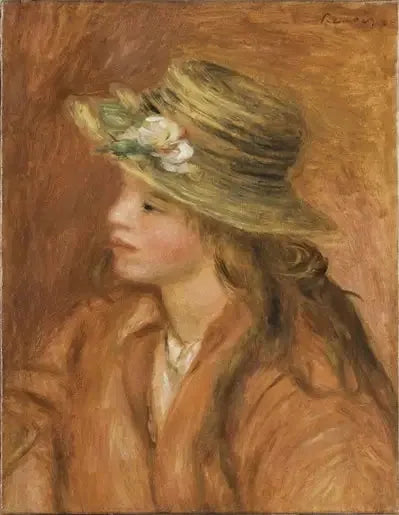 Straw Hat with Fish - Pierre-Auguste Renoir