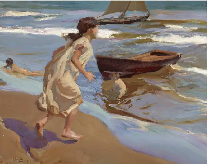 Net entering the water - Joaquín Sorolla
