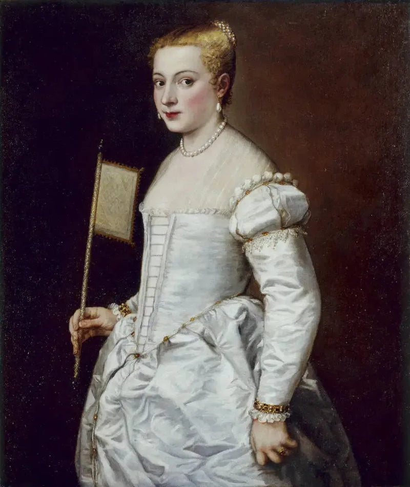 Girl with a Fan - Titian