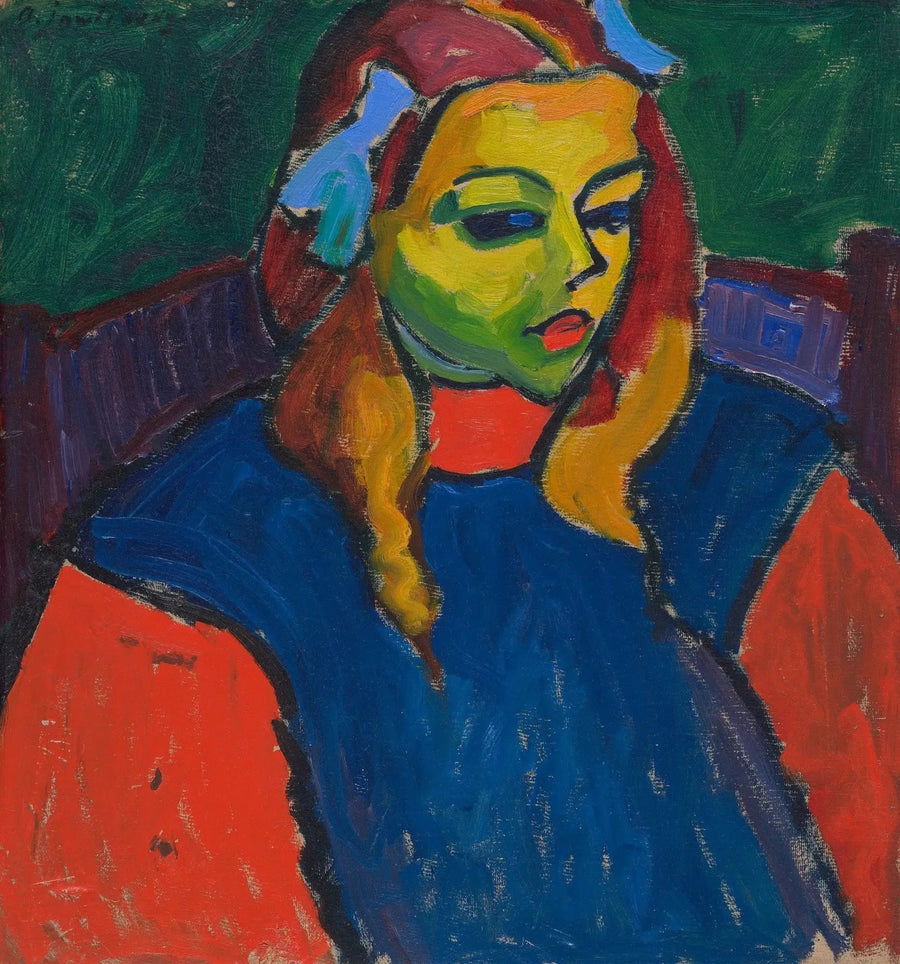 Girl with a Green Face - Alexej von Jawlensky