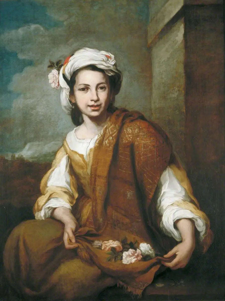 Girl with Flowers - Bartolomé Esteban Murillo