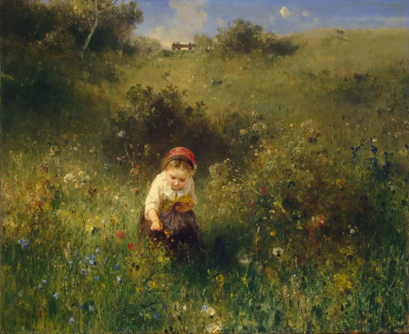Girl in a Field - Ludwig Knaus
