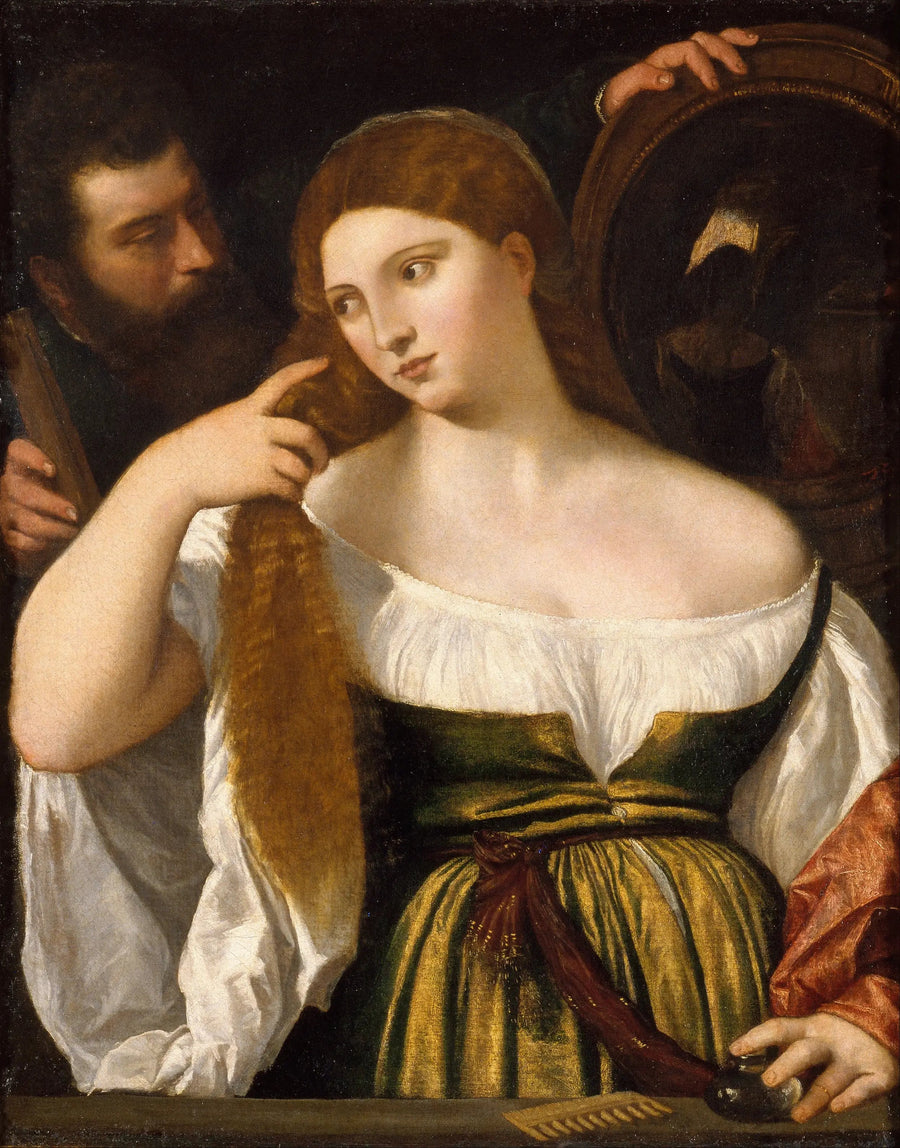Girl in front of the mirror - Titian