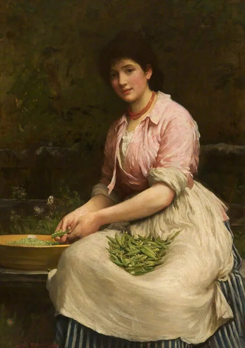 Girl Picking Peas - Luke Fildes