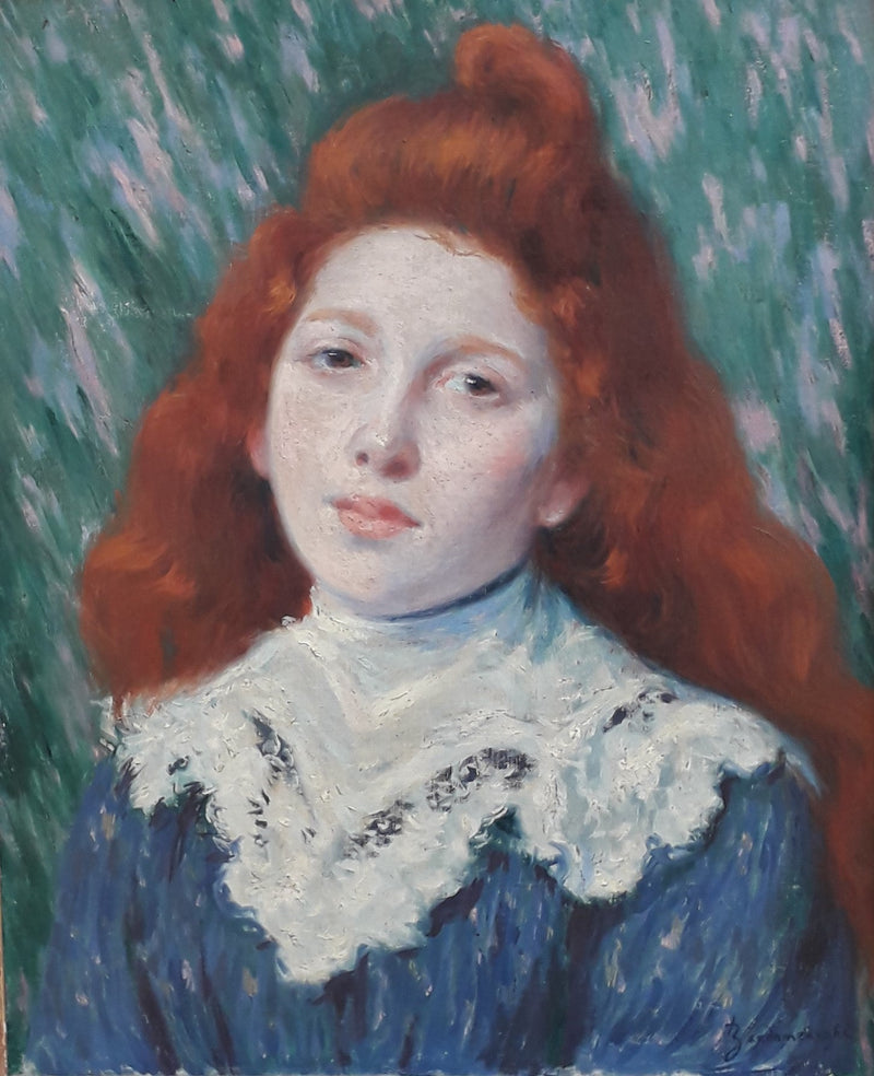 Girl in White Collar - Federico Zandomeneghi