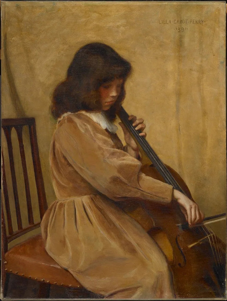 Girl playing the cello - Lilla Cabot Perry