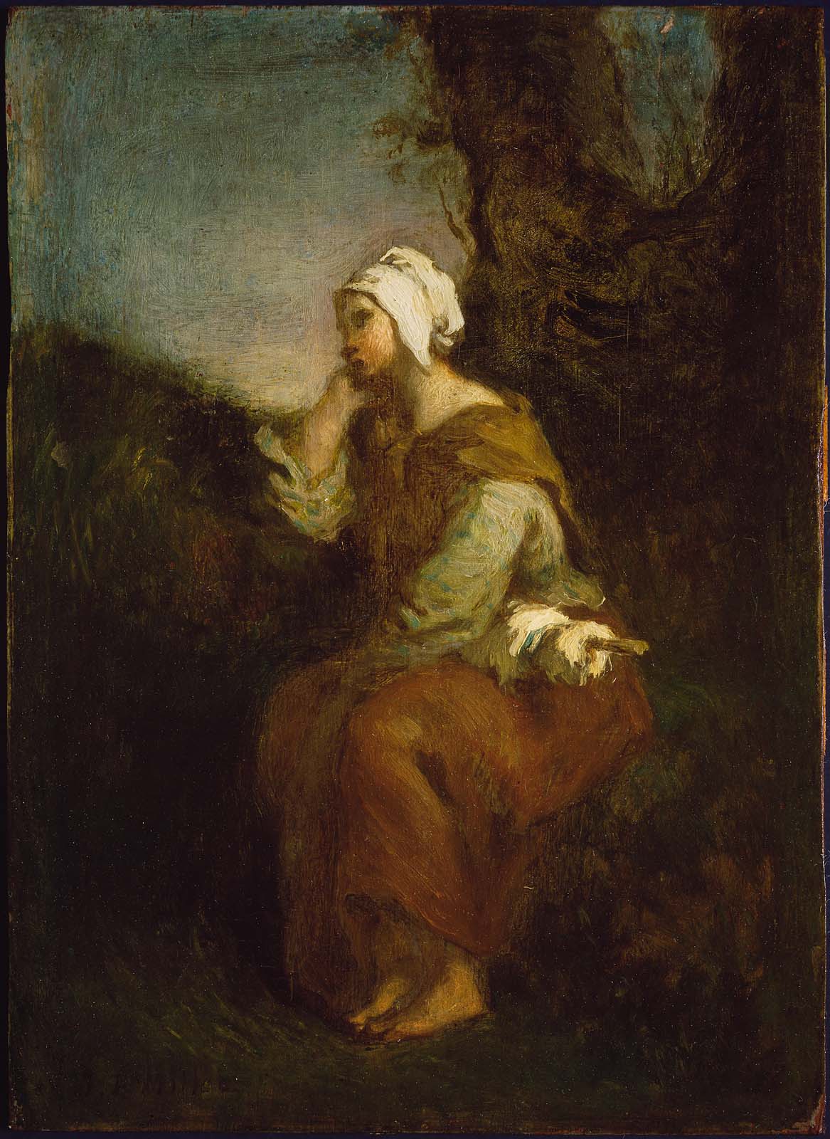 Peasant Girl Dreaming - Jean-François Millet