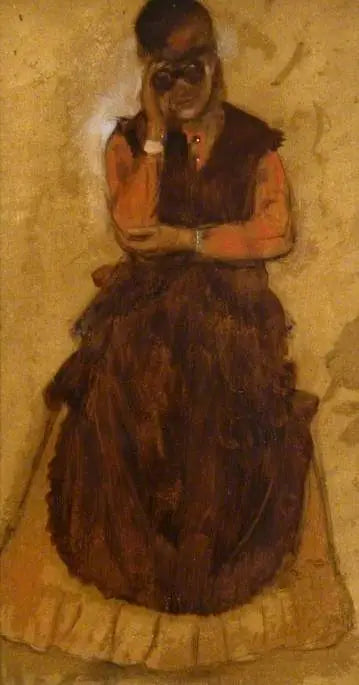 Girl Looking Through Binoculars - Edgar Degas